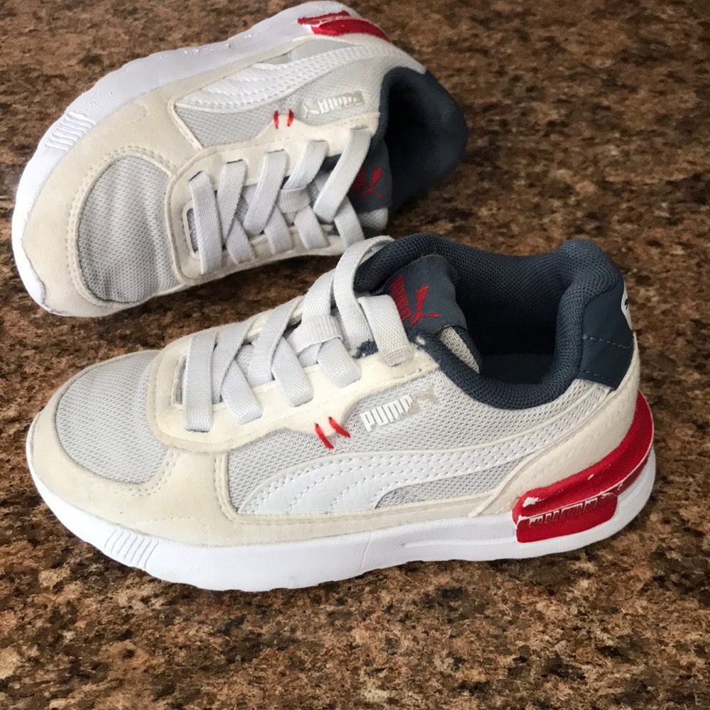 PUMA Boys Graviton Ac Lace Up Sneakers Casual Casual Shoes - White | 10